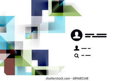Business presentation geometric template. Digital technology layout, brochure or flyer concept or geometrical web banner background