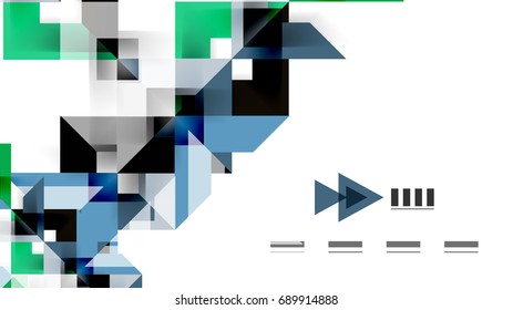 Business presentation geometric template. Digital technology layout, brochure or flyer concept or geometrical web banner background