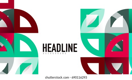 Business presentation geometric template. Digital technology layout, brochure or flyer concept or geometrical web banner background