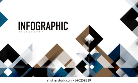 Business presentation geometric template. Digital technology layout, brochure or flyer concept or geometrical web banner background