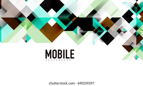 Business presentation geometric template. Digital technology layout, brochure or flyer concept or geometrical web banner background