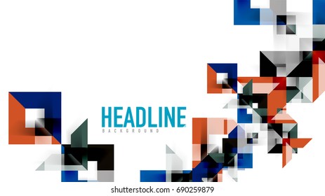 Business presentation geometric template. Digital technology layout, brochure or flyer concept or geometrical web banner background