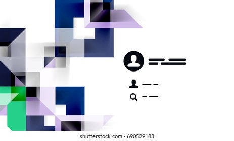 Business presentation geometric template. Digital technology layout, brochure or flyer concept or geometrical web banner background