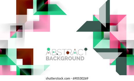 Business presentation geometric template. Digital technology layout, brochure or flyer concept or geometrical web banner background