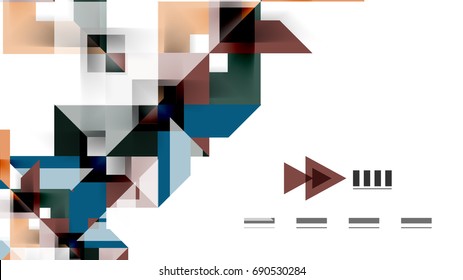 Plantilla geométrica de presentación empresarial. Diseño de tecnología digital, concepto de folleto o folleto o fondo geométrico de banner web