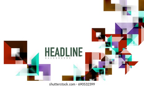 Business presentation geometric template. Digital technology layout, brochure or flyer concept or geometrical web banner background