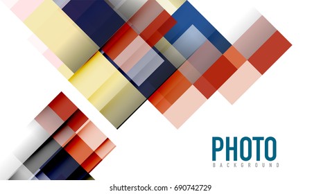 Business presentation geometric template. Digital technology layout, brochure or flyer concept or geometrical web banner background