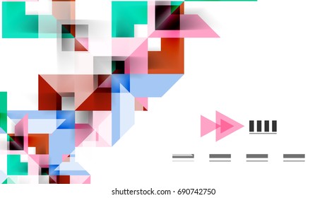 Business presentation geometric template. Digital technology layout, brochure or flyer concept or geometrical web banner background