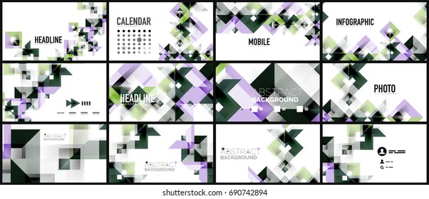 Business presentation geometric template. Digital technology layout, brochure or flyer concept or geometrical web banner background