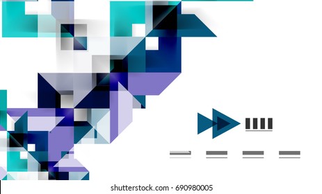 Business presentation geometric template. Digital technology layout, brochure or flyer concept or geometrical web banner background