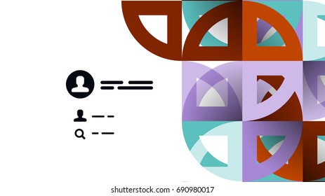 Business presentation geometric template. Digital technology layout, brochure or flyer concept or geometrical web banner background