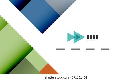 Plantilla geométrica de presentación empresarial. Diseño de tecnología digital, concepto de folleto o folleto o fondo geométrico de banner web