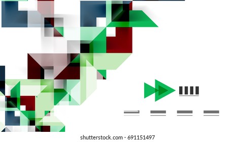 Plantilla geométrica de presentación empresarial. Diseño de tecnología digital, concepto de folleto o folleto o fondo geométrico de banner web