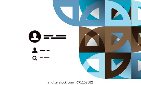 Business presentation geometric template. Digital technology layout, brochure or flyer concept or geometrical web banner background