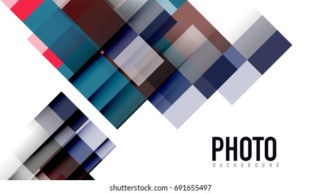 Plantilla geométrica de presentación empresarial. Diseño de tecnología digital, concepto de folleto o folleto o fondo geométrico de banner web