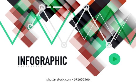 Plantilla geométrica de presentación empresarial. Diseño de tecnología digital, concepto de folleto o folleto o fondo geométrico de banner web