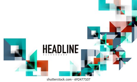 Business presentation geometric template. Digital technology layout, brochure or flyer concept or geometrical web banner background