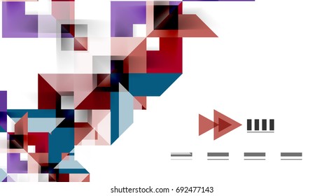 Plantilla geométrica de presentación empresarial. Diseño de tecnología digital, concepto de folleto o folleto o fondo geométrico de banner web