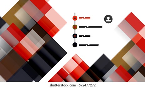 Business presentation geometric template. Digital technology layout, brochure or flyer concept or geometrical web banner background