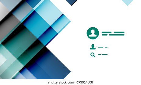 Business presentation geometric template. Digital technology layout, brochure or flyer concept or geometrical web banner background