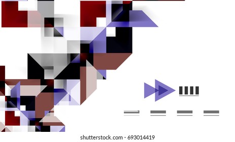 Business presentation geometric template. Digital technology layout, brochure or flyer concept or geometrical web banner background