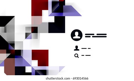Geometrische Vorlage für Geschäftspräsentationen. Gestaltung der Digitaltechnik, Broschüre oder Flyer-Konzept oder geometrischer Hintergrund für Webbanner