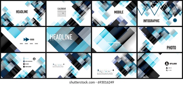 Business presentation geometric template. Digital technology layout, brochure or flyer concept or geometrical web banner background