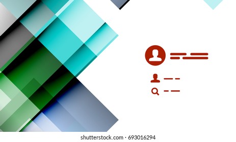 Business presentation geometric template. Digital technology layout, brochure or flyer concept or geometrical web banner background