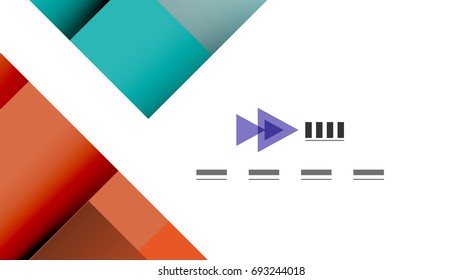 Business presentation geometric template. Digital technology layout, brochure or flyer concept or geometrical web banner background