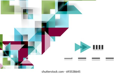 Business presentation geometric template. Digital technology layout, brochure or flyer concept or geometrical web banner background