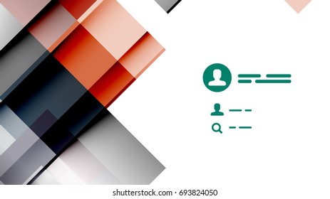 Business presentation geometric template. Digital technology layout, brochure or flyer concept or geometrical web banner background