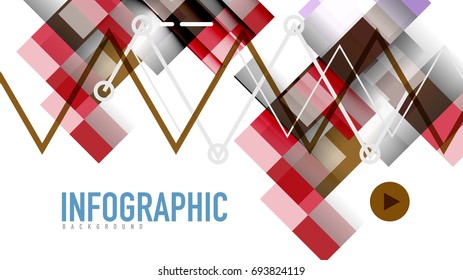 Plantilla geométrica de presentación empresarial. Diseño de tecnología digital, concepto de folleto o folleto o fondo geométrico de banner web