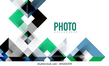 Plantilla geométrica de presentación empresarial. Diseño de tecnología digital, concepto de folleto o folleto o fondo geométrico de banner web