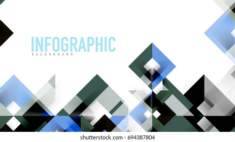 Plantilla geométrica de presentación empresarial. Diseño de tecnología digital, concepto de folleto o folleto o fondo geométrico de banner web