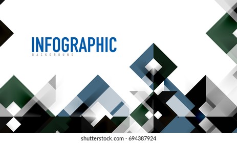 Business presentation geometric template. Digital technology layout, brochure or flyer concept or geometrical web banner background