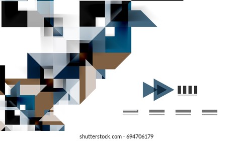 Business presentation geometric template. Digital technology layout, brochure or flyer concept or geometrical web banner background