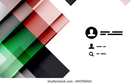 Business presentation geometric template. Digital technology layout, brochure or flyer concept or geometrical web banner background