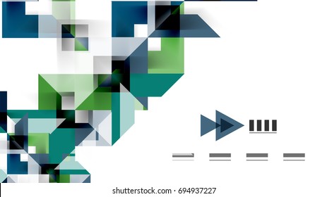 Business presentation geometric template. Digital technology layout, brochure or flyer concept or geometrical web banner background