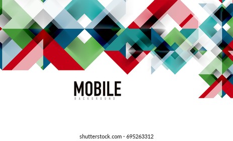 Business presentation geometric template. Digital technology layout, brochure or flyer concept or geometrical web banner background