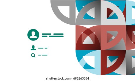 Business presentation geometric template. Digital technology layout, brochure or flyer concept or geometrical web banner background
