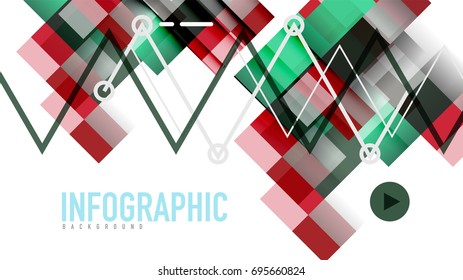 Plantilla geométrica de presentación empresarial. Diseño de tecnología digital, concepto de folleto o folleto o fondo geométrico de banner web