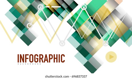 Business presentation geometric template. Digital technology layout, brochure or flyer concept or geometrical web banner background