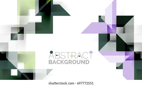 Plantilla geométrica de presentación empresarial. Diseño de tecnología digital, concepto de folleto o folleto o fondo geométrico de banner web