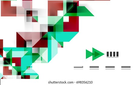 Business presentation geometric template. Digital technology layout, brochure or flyer concept or geometrical web banner background