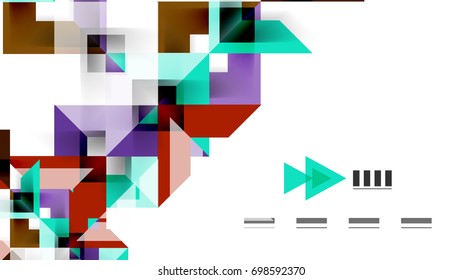 Business presentation geometric template. Digital technology layout, brochure or flyer concept or geometrical web banner background