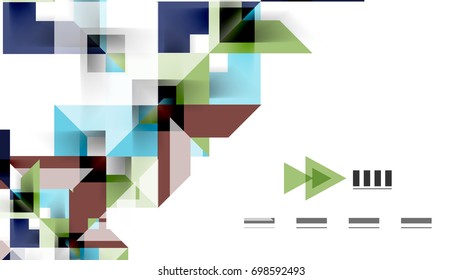 Plantilla geométrica de presentación empresarial. Diseño de tecnología digital, concepto de folleto o folleto o fondo geométrico de banner web