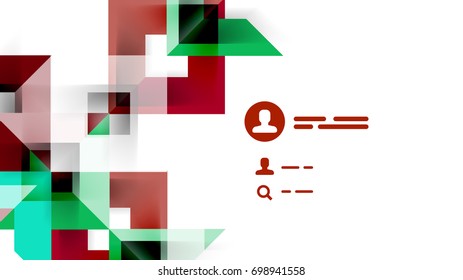 Business presentation geometric template. Digital technology layout, brochure or flyer concept or geometrical web banner background