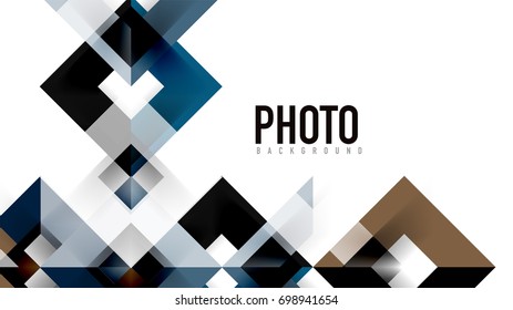 Business presentation geometric template. Digital technology layout, brochure or flyer concept or geometrical web banner background