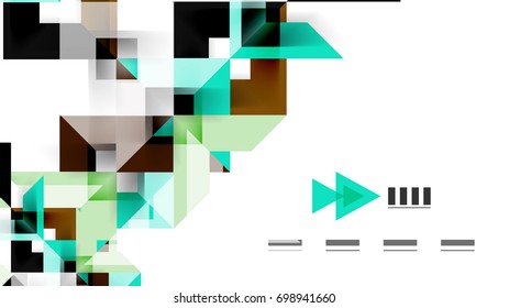 Business presentation geometric template. Digital technology layout, brochure or flyer concept or geometrical web banner background