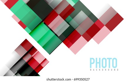 Business presentation geometric template. Digital technology layout, brochure or flyer concept or geometrical web banner background